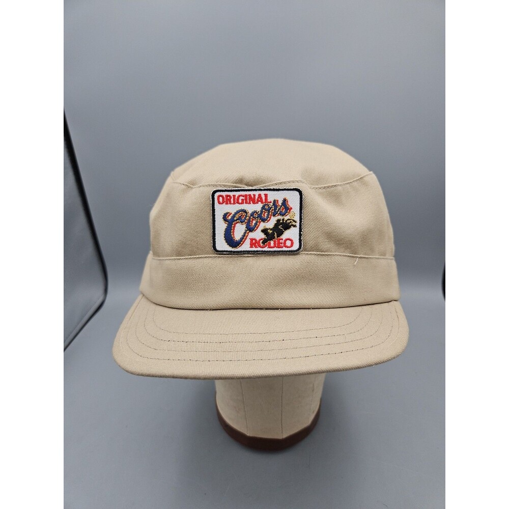 Coors Rodeo Banquet Cadet Beige Hat Combat Cap Size Large Cowboy